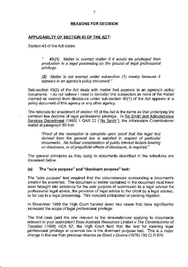 Page 7, Letter from Qld Dept of Equity and Fair Trading